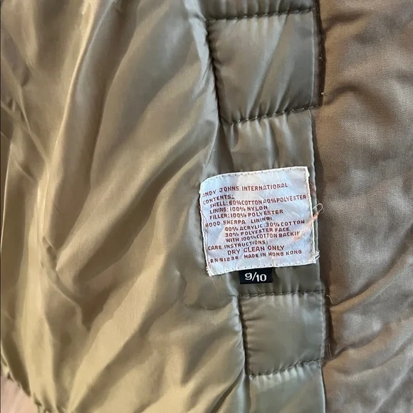 Andy John’s Barn coat jacket tan with zip toggle buttons Vintage size 10 - Picture 8 of 14